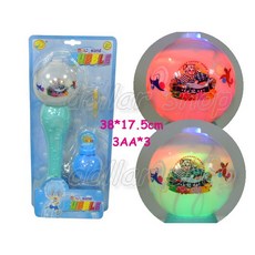 寶貝玩具屋 聲光手持式音樂燈光魔法泡泡棒 (魔幻水晶球聲光音樂電動泡泡槍)JD6338, 1個