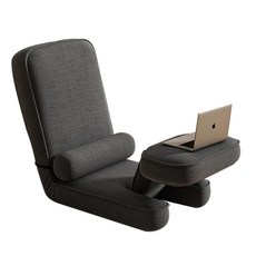 Sgirl 1인용리클라이너 좌식의자 좌식쇼파 15단계 각도 조절 쇼파+쿠션, 그레이,쇼파+쿠션, 1개