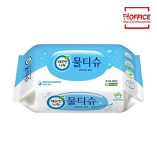 깨끗한나라 휴대용 물티슈 페퍼민트 블루 리필형 30매 낱개 살균 소독 무형광