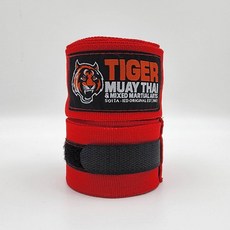 TIGER MUAY THAI 手綁帶 5M 紅色 微彈性護具, 1個