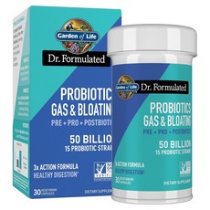 Garden of Life 益生菌 氣體與排便 500億素食膠囊, 1個, 30錠