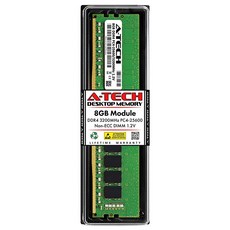 A-Tech CT8G4DFRA32A용 8GB RAM 교체품 | DDR4 3200MHz PC4-25600 (PC4-3200AA) CL22 UDIMM 1.2V Non-ECC DIM, A-Tech CT8G4DFRA32A용 8GB RAM 교, 1개