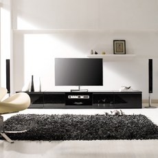 동서가구 지미 블랙 2700 AV 수납 거실장세트 티비다이 TV장 DF920499