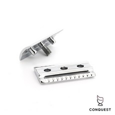 CONQUEST 德國 MUHLE R89安全刮鬍刀替換刀頭(封閉式) 適用於所有Muhle刮鬍刀TWIST除外, 1個, 1