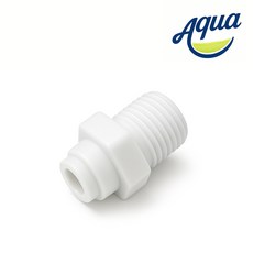 AQUA 정수기 호스용 언더싱크 하우징 연결용 수도배관 6mm(1/4) 호스 숫나사(15A) 스트레이트 I피팅, 1개, (6mm)숫나사I피팅(15A)