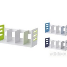 4칸 데스크 책꽂이 청색
