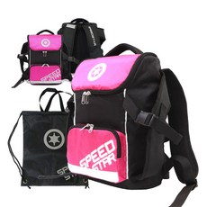 스피드스타 프로 아동용 인라인가방 + 보조가방, 1개, 블랙핑크