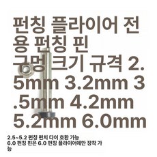 철판 펀칭기 천공기 펀칭건 프레스 구멍뚫기 금속, 5.2mm 펀칭기, 1개