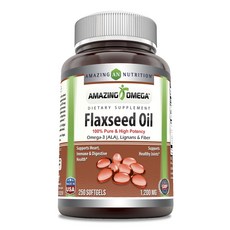 AMAZING NUTRITION 亞麻籽軟膠囊 1200mg, 1罐, 250顆