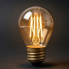 디밍 LED 에디슨전구 4W G45 E26 2200K 필라멘트램프 밝기조절 조광기용 나스필, 1개