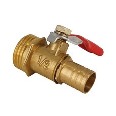 [ 1216455 ] 황동 볼 밸브 미니 차단 스위치 1cm(3/8인치) NPT 수나사 x 호스 바브 파이프 튜브 피팅 커플러 180도 작동 핸들 포함