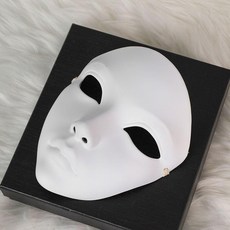 蒼蘭訣同款 虞書欣 漢服cos 塑料PVC裝扮道具 下半臉紅色流蘇面具, 全臉 純白- 蕾絲帶, 1個