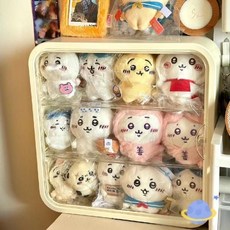 10cm 인형보관함 전시장 벽걸이 투명 가정용 수납함 디스플레이 피규어 보관함, 4. 우유 커피