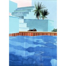 추상 확장 컴포트 존 수영장 포스터 캔버스 그림 벽 아트 인쇄 사진 거실 홈 선물, 01 30x40cm No Frame, 02 라이트 그레이, 1개