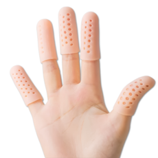 펴나나다 실리콘 손가락 보호 통풍 골무, 스킨, 10개