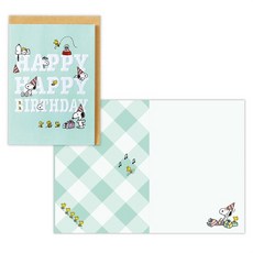 hallmark 日本進口 Snoopy 史努比 環保系列 立體卡片 生日卡 賀卡, 1個