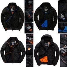 Superdry 拋光上蠟 軍裝外套 騎士機車, Moody 立領無帽 加厚刷毛 消光黑,S
