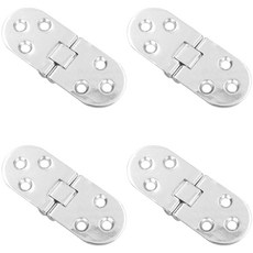 Compact 180 Degree Foldable Hinge Space Efficient Hinges Rustproof Build Smooth Swing compatible wi, 4개, Bright silver, 9CC1801357_LSX