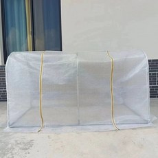 길냥이 쉘터 길고양이 급식소 온실 비닐 원예 천막 보온, 1개, 화이트 둥근 지붕 200 100x110cm B
