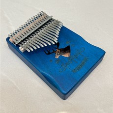 巴哈樂器&yitart 台灣獨家設計款烏克麗麗拇指琴，療癒二重奏卡林巴琴，絕對獨特，輕巧便攜, 1個, 17音馴鹿(藍)17D02-B,深藍綠烏克麗麗(備註獨家聯名圖案)
