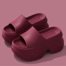 베리굽 키높이 10cm 통굽 사무실 슬리퍼