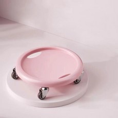 이동식 화분 받침대 좌식 바퀴달린 스텐 사각 회전 바퀴, A. 라이트 핑크 소음감소두꺼운패널무릎받침포함, 단일 모델