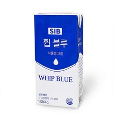 냉장 선인 휩 블루 식물성 휘핑크림 1000g 무설탕 국내제조, 1개, 1L