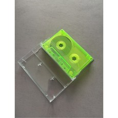 컬러 공테이프 60분 인테리어 투명 색상 장식 형광녹색 소품 레트로 그린 멀티, 60분 투명 엘로우그린