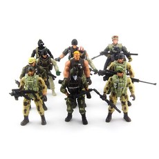 군용 장난감 병사 돌격 저격수 10cm 밀리터리 액션 피규어 모델 무기 의상 장면, 무작위 군인 두 명