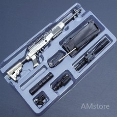 총기 다이캐스트 모형 합금 저격총 소총 24종 AK 에땁 그로자 스칼 브스스 스크스, 20cm/SKS, 1개