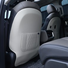 아이리온 4세대 더뉴 카니발 KA4 호환 가죽 시트 후면 커버, 토프 브라운, 2개