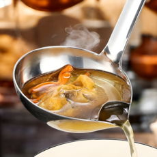 국물 요리 필수템 스테인리스 기름 제거 국자, 1개, 실버