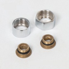 수도관 부품 원터치 퀵 커넥터 PE관 고정 너트, 1. 구리 역나사 1개