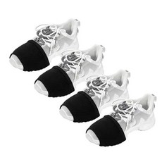 Sanseenia 댄스 오버 스니커즈용 양말 2쌍 매끄러운 바닥의 슈즈 양말 슬라이더 터닝 신발 커버 블랙. 100613