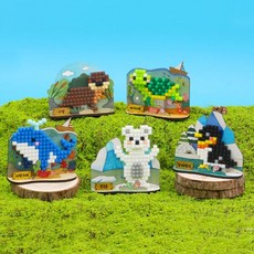 [매직북스] 멸종위기동물 MDF 디폼블럭 만들기 (5개묶음) cp, 1세트, 혼합