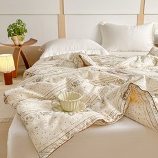 수스존 먼지없는 고밀도 순면 100% 부드러운 사계절 차렵이불