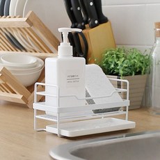 받침대 화이트 비누 스틸선반 물빠짐 주방세제 수세미 87008ea 1(ea), 색상, 1개