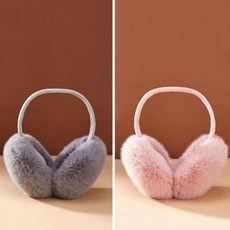 여성귀마개 접이식 겨울 방한 퍼 털 귀마개 큰 귀돌이 이어머프, 화이트_x000D_