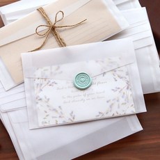 줄라이크 트레싱지 봉투 청첩장 제작 반투명 유산지 종이 엽서 카드 편지, M (175x125mm)