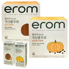 이롬 황성주 박사의 국산콩 두유 고칼슘 단호박 1박스+호두와 아몬드 1박스, 32개, 190ml