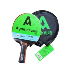 得力乒乓球拍 桌球拍 負手板 刀板 兩麪皮乒乓球拍 成人中小學生兒童比賽訓練初學者球拍雙拍橫拍直拍, 1個, 得力F2311一星橫拍【單拍】