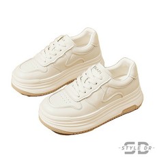 스타일닥터 여성용 화이트 스니커즈 키높이 편안한 스니커즈