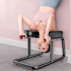 의자 체어 거꾸리 요가체어 거꾸리운동기구 허리 스트레칭 홈트 물구나무서기 전신 근력 운동, 블랙, D26-7