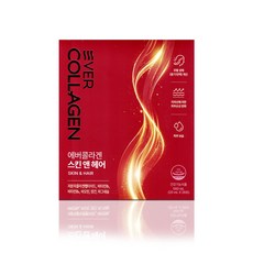 에버콜라겐 스킨앤헤어 모발 펩타이드 콜라겐 1박스 (4주) 모발 윤기 탄력, 28회분