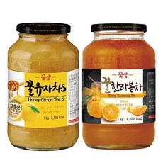 꽃샘 꿀유자차S 1KG + 꿀한라봉차 1KG (2KG) 액상차 과일청, 1개