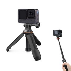 K&F Concept MS-10 迷你運動相機三腳架自拍桿, 黑, 1個, MS-10 KF09.133V3