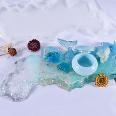 J78F 불규칙한 패턴 에폭시 실리콘 몰드 DIY 아트 홈 인테리어 친구를위한 선물, 01 빠른  Mainland