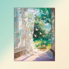 votgl diy페인팅 피포페인팅 명화그리기 그림그리기유화그리기세트40 x 50cm, 봄, 1세트