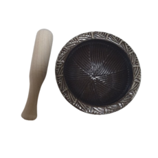 레벤쿠첸 여주 도자기 깨갈이 미니 절구 + 방망이 세트, 1세트