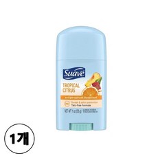 미국 휴대용 데오도란트 여성용 수아브 트로피컬 시트러스, 1개, 28g, 28ml